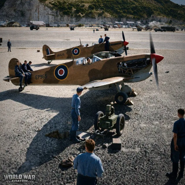 Supermarine Spitfire Mk Vs assembled at Gibraltar’s North Front airfield undergo initial engine tests ahead of Operation TORCH, the Allied invasion of French North Africa, in 1942.

Many of the aircraft prepared in Gibraltar played a vital role in providing fighter cover during the opening stages of the operation, highlighting the Rock’s strategic importance as a major Allied air and naval base.

📸 World of Aviation

#gibraltar #wwii #ww2 #history #heritage